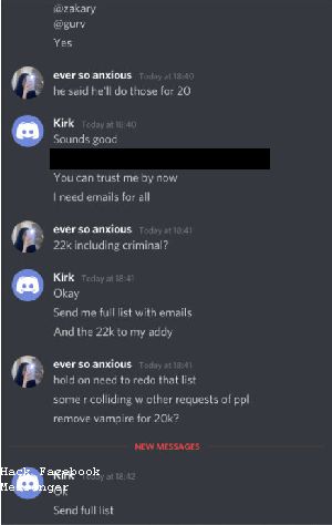Andrea Wilson Facebook Hacker on Messenger